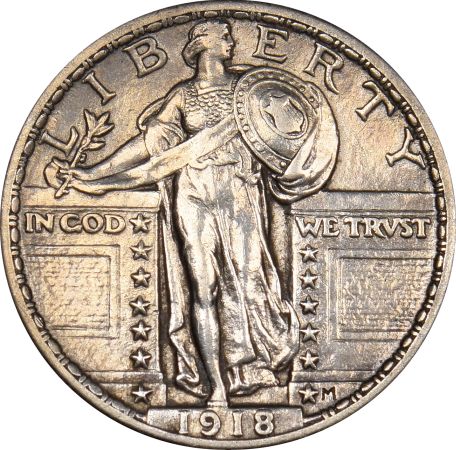 Ηνωμένες Πολιτείες United States 1918 Standing Liberty Quarter Dollar