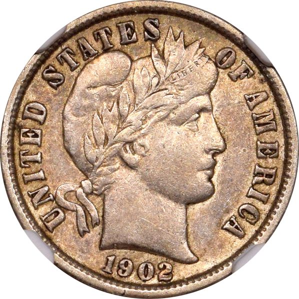 Ηνωμένες Πολιτείες United States 1902 O Silver Barber Dime NGC AU50