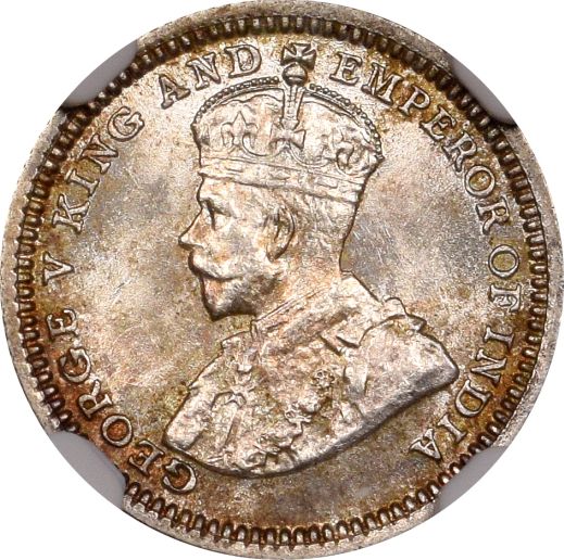 Χονγκ Κονγκ Hong Kong Silver 5 Cents 1933 NGC MS64