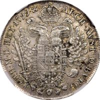 Αυστρία Austria Silver 1/2 Thaler 1799 Franz II NGC XF45 Rare