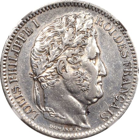 Γαλλία France Silver 2 Francs 1847 Key Date NGC AU Details Mintage 6504