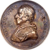 Βατικανό Vatican Silver Medal 1878 Leo XIII NGC MS63