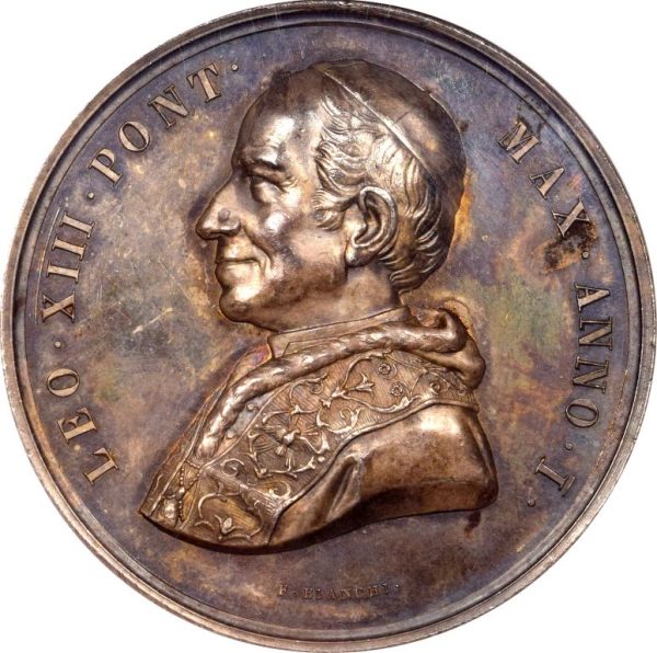 Βατικανό Vatican Silver Medal 1878 Leo XIII NGC MS63