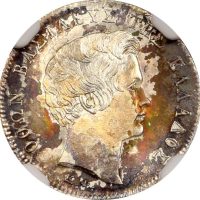 Ελληνικό Νόμισμα Βασιλιάς Όθωνας 1/4 Δραχμή 1833 NGC MS65