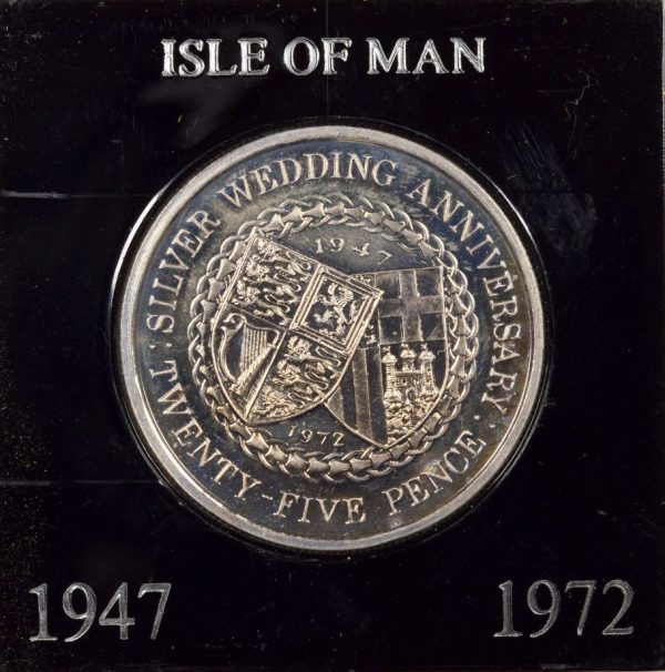 Νήσοι Του Μαν Isle Of Man Wedding Crown 1972 In Plastic Case