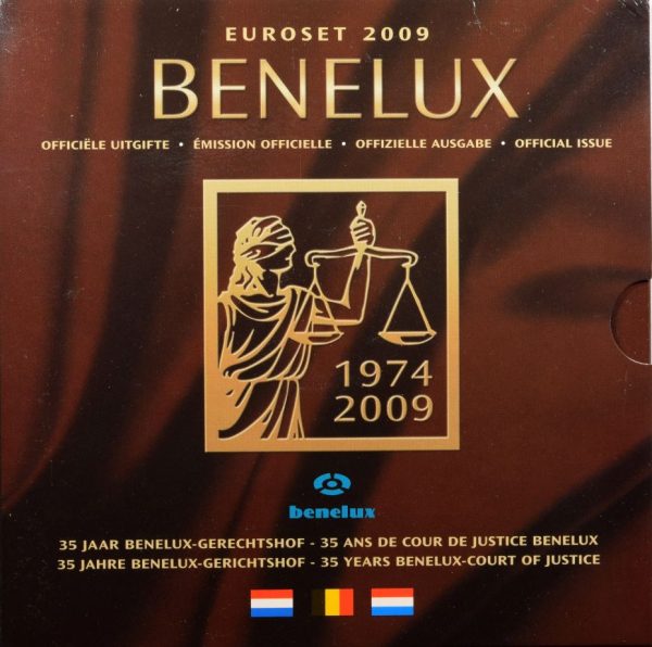 Benelux 2009 Euro Coin Sets Belgium Luxemburg Holland 24 Coins With Medal