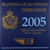 Σαν Μαρίνο San Marino 2005 Official Euro Coin Set With Silver 5 Euro