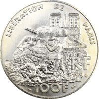 Γαλλία France 100 Francs 1994 Silver Brilliant Uncirculated