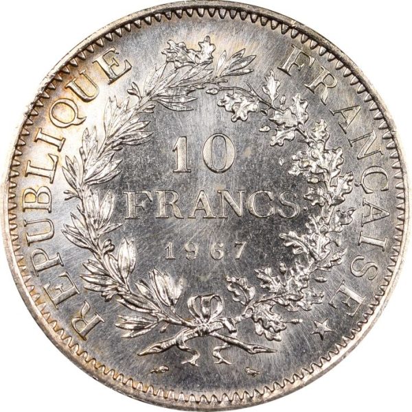 Γαλλία France 10 Francs 1967 Silver Brilliant Uncirculated