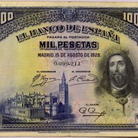 Ισπανία Χαρτονόμισμα Spain Banknote 1000 Pesetas 1928