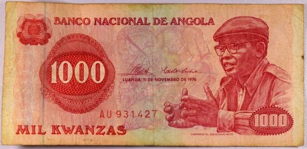 Αγκόλα Χαρτονόμισμα Angola Banknote 1000 Kwanzas 1976