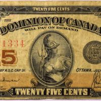 Καναδάς Χαρτονόμισμα Canada Banknote 25 Cents 1923