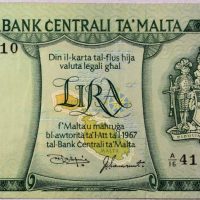 Χαρτονόμισμα Μάλτα Banknote Malta 1 Lira 1967