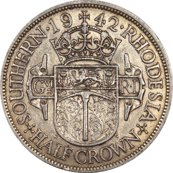 Νότια Ροδεσία Southern Rhodesia Silver Half Crown 1942