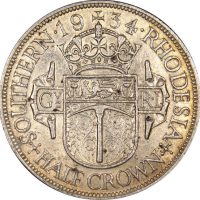 Νότια Ροδεσία Southern Rhodesia Silver Half Crown 1934