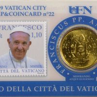 Βατικανό Vatican 50 Cent Coincard 2019 Pope Francis