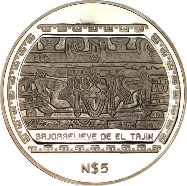 Μεξικό Mexico 5 Pesos 1993 Proof Silver 1oz