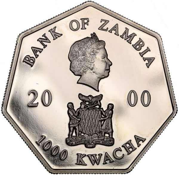 Ζάμπια Bank Of Zambia 1000 Kwacha 2000 Proof Calendar Coin