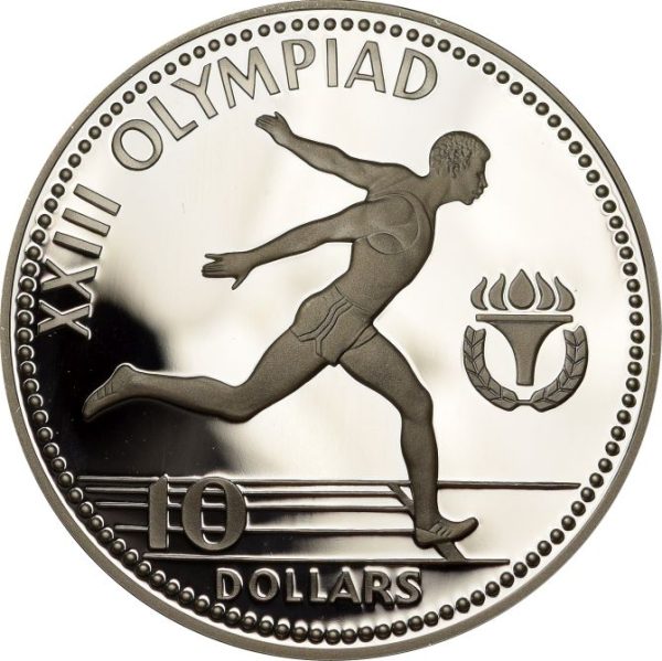 Μπαχάμες Bahamas Proof Silver 10 Dollars 1984 Los Angeles Olympic Games