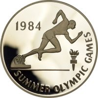 Τζαμάικα Jamaica Silver 10 Dollars 1984 Los Angeles Olympic Games