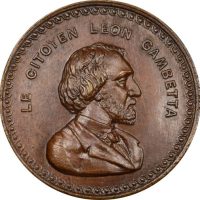 France Copper Commemorative Medal Le Citoyen Leon Gambetta