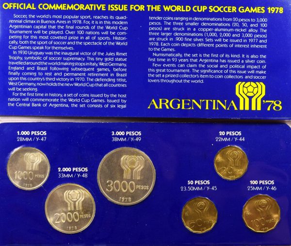 Αργεντινή Argentina 1978 World Cup Soccer Coin Set