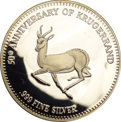 Νότιος Αφρική South Africa Silver Krugerrand 20g 50th Anniversary