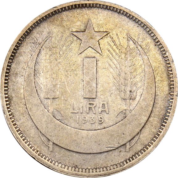 Τουρκία Turkey 1 Lira 1939 Silver Low Mintage