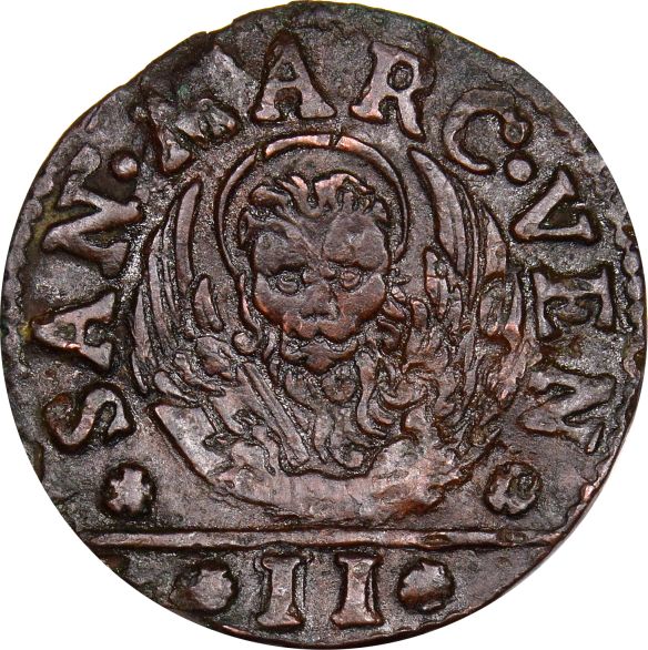 Βενετία Italian States Venice Copper 2 Soldi 1688 Aramata ET Morea (Bent)