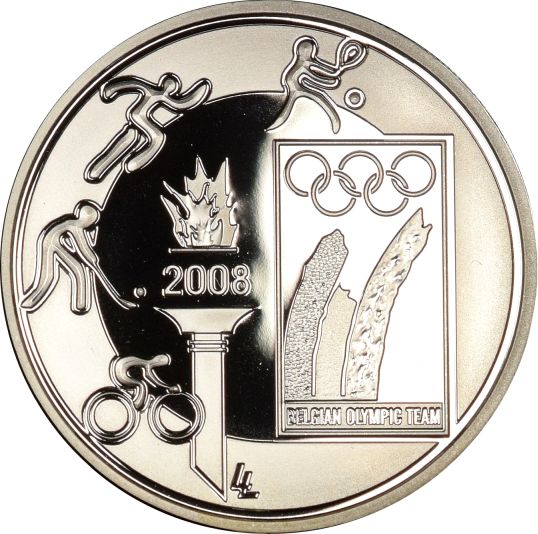 Βέλγιο Belgium 10 Euro 2008 Silver Proof Belgian Olympic Team With Box & COA