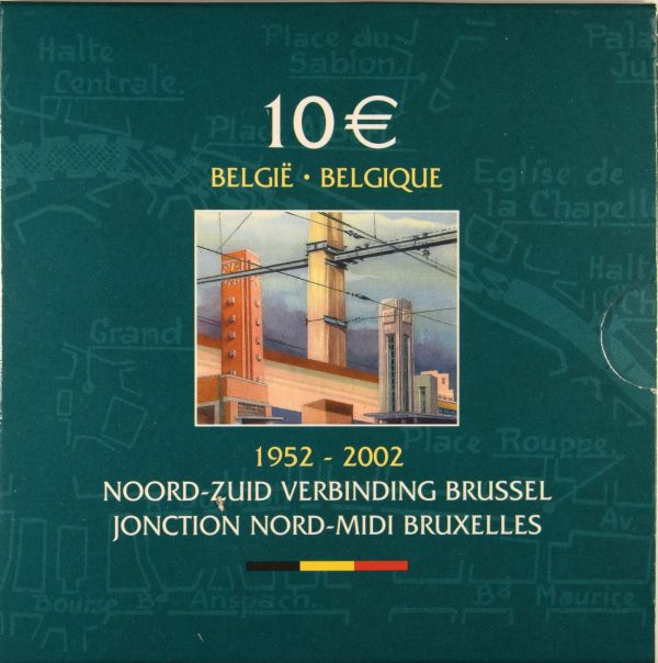 Βέλγιο Belgium Silver 10 Euro 2002 Albert II Belgian Railway