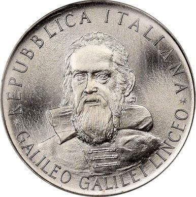 Italy 500 Lire 1982 Silver Coin Galileo Galilei With Plastic Case