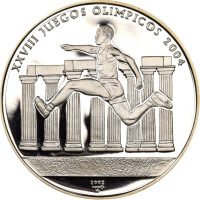 Κούβα Cuba 10 Pesos 2002 Silver Proof Athens 2004 Olympic Games