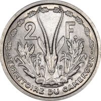 Καμερούν Cameroon 2 Francs 1948 Brilliant Uncirculated