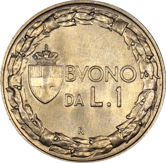 Ιταλία Italy 1 Lire 1922 Uncirculated Condition
