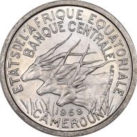 Καμερούν Cameroon 1 Franc 1969 Brilliant Uncirculated