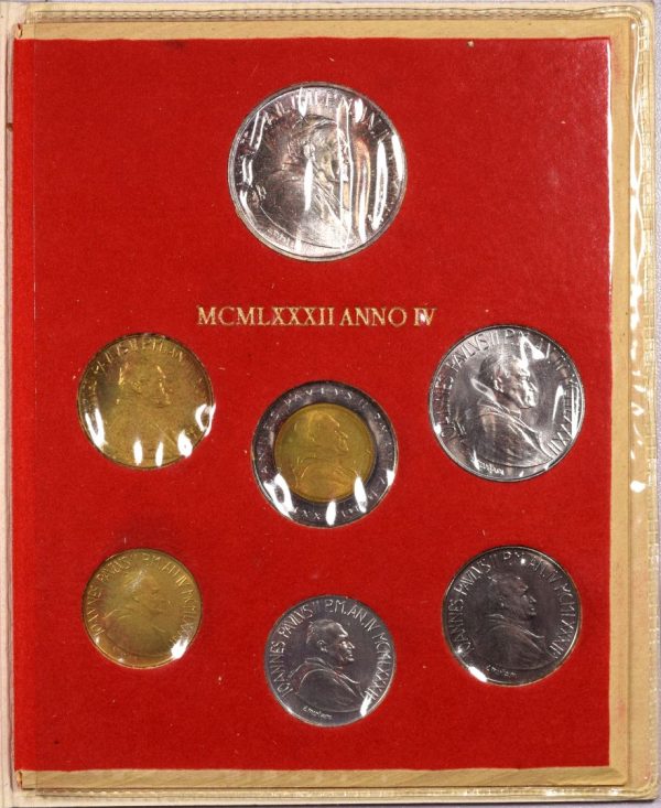 Vatican Pope John Paul II Mint Set 1982 With Silver Coin