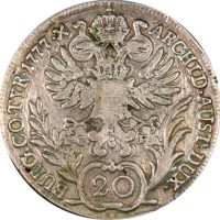Αυστρία Austria 20 Kreuzer 1777 Silver With Mount