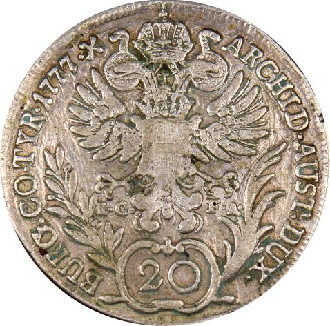Αυστρία Austria 20 Kreuzer 1777 Silver With Mount