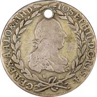 Αυστρία Austria 20 Kreuzer 1775 Silver With Mount