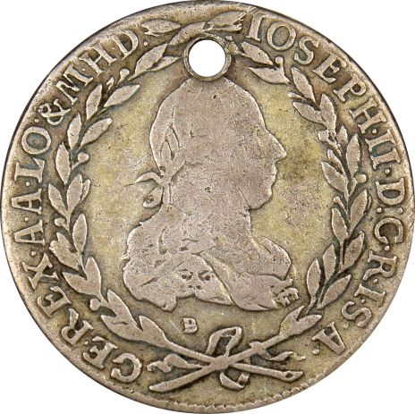 Αυστρία Austria 20 Kreuzer 1775 Silver With Mount