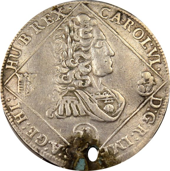 Ουγγαρία Hungary 1/4 Thaler 1732 Silver With Hole Νομίσματα Χαρτονομίσματα