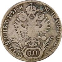 Αυστρία Austria 10 Kreuzer 1791 Silver With Mount