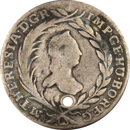 Αυστρία Austria 10 Kreuzer 1764 Silver With Mount