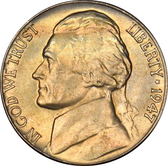 Ηνωμένες Πολιτείες Αμερικής USA Buffalo Nickel 5C 1947 Uncirculated