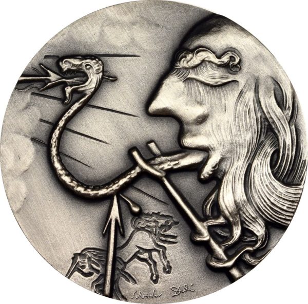The Ten Commandments Original Silver Medal By Salvador Dalí 1975 No 7
