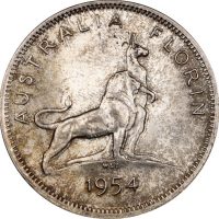 Αυστραλία Australia Silver 1 Shilling 1954 Brilliant Uncirculated
