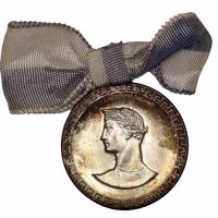 Ασημένιο Αθλητικό Μετάλλιο Δεκαετίας 1920-30 Με Την Γνήσια Κορδέλα