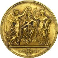 Germany Bradenburg Rare Gold Plated Medal Wilhelm I 1871 Victory Over France