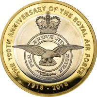 British Royal Mint Silver Proof £2 2018 RAF Centenary Badge